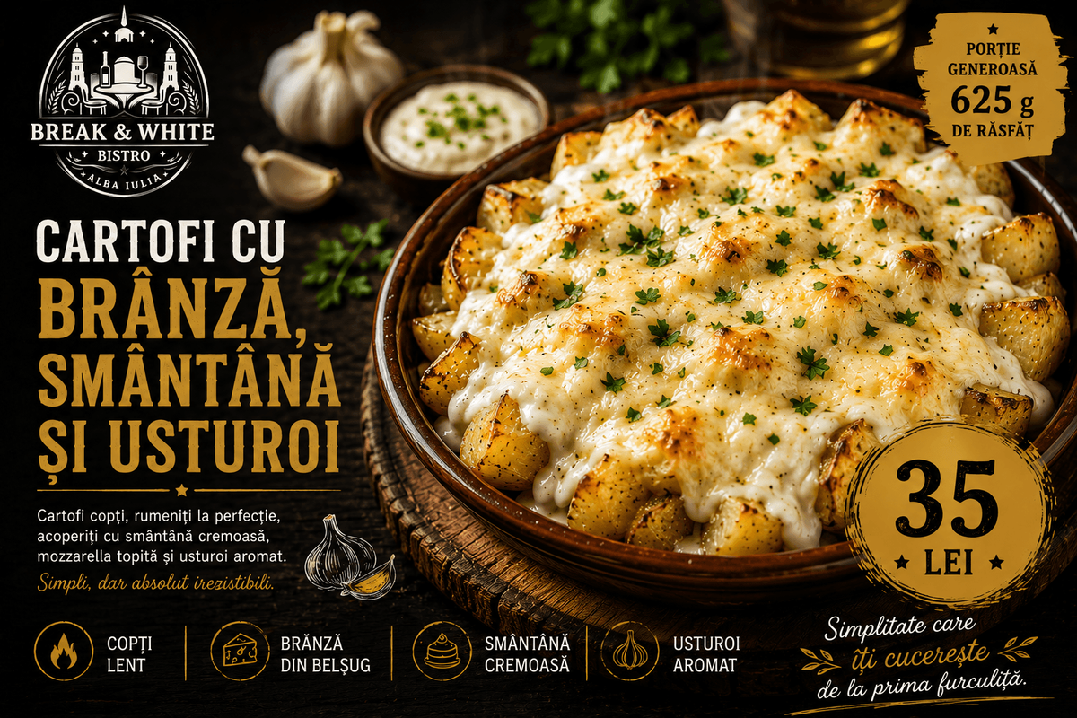 Cartof cu Brânză, Smântână și Usturoi